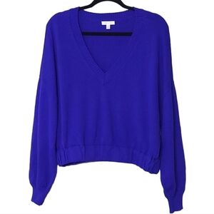 Abound V-Neck Sweater in Cobalt Blue
